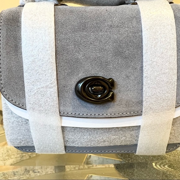 Coach Madison Shoulder Bag 16 Crossbody Bag Pewter/Granite - Picture 12 of 13